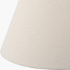 Lulia Antique Finish Stoneware Urn Table Lamp Base with Seychelles 50cm Cream Slubby Cotton Empire Lampshade