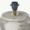 Lulia Antique Finish Stoneware Urn Table Lamp Base with Seychelles 50cm Cream Slubby Cotton Empire Lampshade