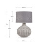 Allona Grey Wash Rattan Table Lamp