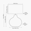 Allona Black Rattan Table Lamp