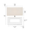 Block White Ceramic Rectangular Table Lamp