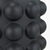 Serenity Black Bobbled Ceramic Large Table Lamp Base with Henry 40cm Tobacco Handloom Cylinder Lampshade