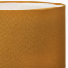 Serenity Black Bobbled Ceramic Large Table Lamp Base with Henry 45cm Mustard Handloom Cylinder Lampshade
