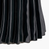 Devony Black Pleated Ceramic Table Lamp Base with Edward 35cm Natural Linen Cylinder Lampshade