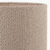 Devony Black Pleated Ceramic Table Lamp Base with Rouen 35cm Taupe Boucle Cylinder Lampshade