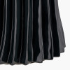 Devony Black Pleated Ceramic Table Lamp Base with Lino 35cm Black Self Lined Linen Cylinder Lampshade