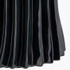 Devony Black Pleated Ceramic Table Lamp Base with Lino 35cm Cinnamon Self Lined Linen Cylinder Lampshade