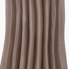 Devony Taupe Pleated Ceramic Table Lamp Base with Rouen 35cm White Boucle Cylinder Lampshade