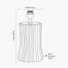 Devony Taupe Pleated Ceramic Table Lamp Base
