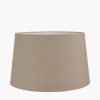 Emerayn Koi Natural Ceramic Table Lamp Base with Winston 40cm Taupe Handloom Tapered Lampshade
