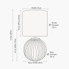 Ezekiel Natural Terracotta Textured Ball Table Lamp