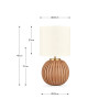 Ezekiel Natural Terracotta Textured Ball Table Lamp