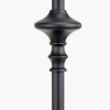 Emilio Matt Black Candlestick Table Lamp Base with Izara 35cm Racing Green Ikat Patterned Mushroom Pleat Tapered Lampshade