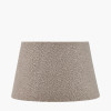 Emilio Matt Black Candlestick Table Lamp Base with Martigues 40cm Taupe Boucle Tapered Lampshade