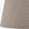Emilio Matt Black Candlestick Table Lamp Base with Martigues 40cm Taupe Boucle Tapered Lampshade