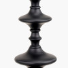 Emilio Matt Black Candlestick Table Lamp Base with Floressa 35cm Red Floral Patterned Mushroom Pleat Tapered Lamp Shade