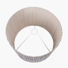 Benio Matt Black Metal Spherical Table Lamp Base with Vienna 35cm Blue Chevron Mushroom Pleat Lampshade