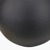 Benio Matt Black Metal Spherical Table Lamp Base with Vienna 35cm Forest Green Chevron Mushroom Pleat Lampshade