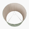Benio Matt Black Metal Spherical Table Lamp Base with Vienna 35cm Forest Green Chevron Mushroom Pleat Lampshade