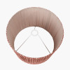 Benio Matt Black Metal Spherical Table Lamp Base with Vienna 35cm Red Chevron Mushroom Pleat Lampshade