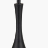 Llora Matt Black Metal Curved Table Lamp Base with Lars 35cm Racing Green Ikat Patterned Cylinder Lampshade