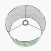 Llora Matt Black Metal Curved Table Lamp Base with Lars 35cm Racing Green Ikat Patterned Cylinder Lampshade