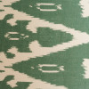 Llora Matt Black Metal Curved Table Lamp Base with Lars 35cm Racing Green Ikat Patterned Cylinder Lampshade