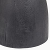 Corella Black Mango Wood Curved Table Lamp Base with Izara 40cm Lilac Ikat Patterned Mushroom Pleat Tapered Lampshade
