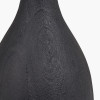 Corella Black Mango Wood Curved Table Lamp Base with Izara 40cm Ocean Blue Ikat Patterned Mushroom Pleat Tapered Lampshade