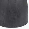 Corella Black Mango Wood Curved Table Lamp Base with Izara 40cm Red Ikat Patterned Mushroom Pleat Tapered Lampshade