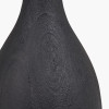 Corella Black Mango Wood Curved Table Lamp Base with Izara 40cm Red Ikat Patterned Mushroom Pleat Tapered Lampshade