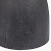 Corella Black Mango Wood Curved Table Lamp Base with Floressa 40cm Red Floral Patterned Mushroom Pleat Tapered Lamp Shade