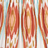 Corella Natural Mango Wood Curved Table Lamp Base with Izara 40cm Cinnamon Ikat Patterned Mushroom Pleat Tapered Lampshade
