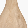 Corella Natural Mango Wood Curved Table Lamp Base with Izara 40cm Lilac Ikat Patterned Mushroom Pleat Tapered Lampshade