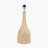 Corella Natural Mango Wood Curved Table Lamp Base with Izara 40cm Red Ikat Patterned Mushroom Pleat Tapered Lampshade