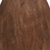 Corella Chocolate Brown Mango Wood Curved Table Lamp Base with Edward 40cm Natural Linen Cylinder Lampshade