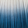 Corella Chocolate Brown Mango Wood Curved Table Lamp Base with Scallop 40cm Blue Ombre Soft Pleated Tapered Lampshade