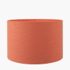 Koa Black Mango Wood Contemporary Table Lamp Base with Lino 35cm Cinnamon Self Lined Linen Cylinder Lampshade