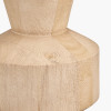 Koa Natural Mango Wood Contemporary Table Lamp Base with Edward 35cm Pistachio Green Linen Cylinder Lampshade