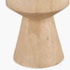 Koa Natural Mango Wood Contemporary Table Lamp Base with Edward 35cm Pistachio Green Linen Cylinder Lampshade