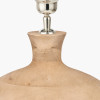 Kiah Natural Mango Wood Round Table Lamp Base with Edward 40cm Pistachio Green Linen Cylinder Lampshade