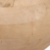 Kiah Natural Mango Wood Round Table Lamp Base with Lino 40cm Cinnamon Self Lined Linen Cylinder Lampshade