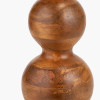 Nyari Brown Oiled Finish Mango Wood 3 Ball Design Table Lamp Base with Izara 40cm Racing Green Ikat Patterned Mushroom Pleat Tapered Lampshade
