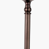 Piero Antique Bronze Metal Candlestick Table Lamp Base with Garbo 35cm Cream Silk Mix Pinch Pleat Tapered Lampshade