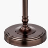 Piero Antique Bronze Metal Candlestick Table Lamp Base with Garbo 35cm Cream Silk Mix Pinch Pleat Tapered Lampshade