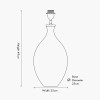 Elysia Bubble Glass and Silver Metal Curved Table Lamp Base