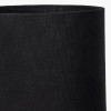 Elysia Bubble Glass and Silver Metal Table Lamp Base with Lino 40cm Black Self Lined Linen Cylinder Lampshade
