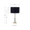 Bryce Black and Gold Metal Rise and Fall Table Lamp