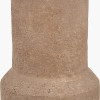 Gaiana Concrete Brown Stoneware Table Lamp Base with Lino 35cm White Self Lined Linen Cylinder Lampshade