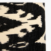 Eirene White Textured Stoneware Table Lamp Base with Lars 40cm Black Ikat Patterned Cylinder Lampshade